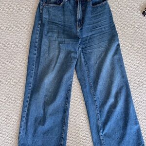 Only High-Rise Wide Leg Jeans in Blue Denim